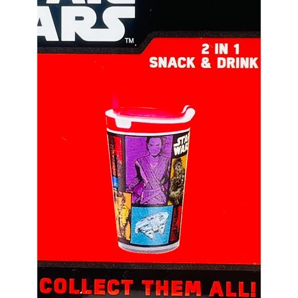 Star Wars Snackeez Collage 2 in 1 Snack Drink Cup Rey Storm Trooper Chewbacca - Picture 3 of 7